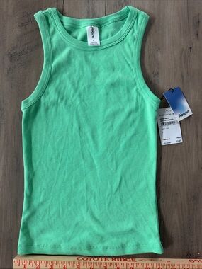 Abound Small Green Ribbed Tank Top NWT